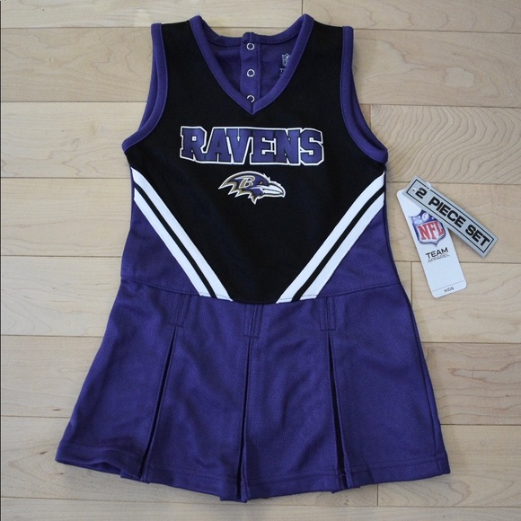 Baltimore Ravens Girls 2pc Cheerleader Outfit - Picture 2 of 6